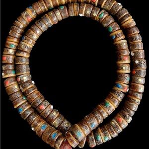 Real Antique Lama Kapala Mala